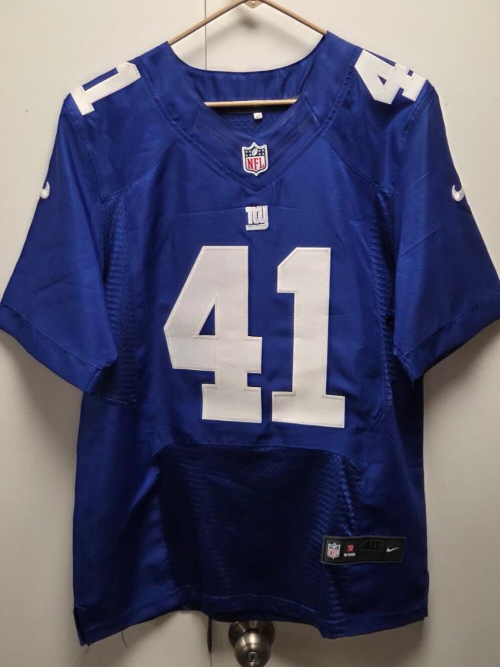 Rodgers-Cromartie Giants Jersey Nike #41 Blue Stitched Size 40 Small